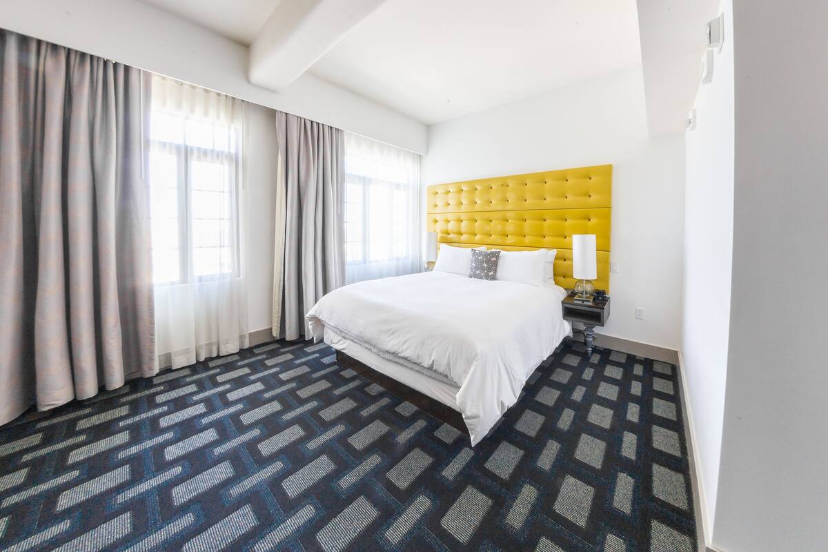 Hypo-allergenic bedding, down duvets, memory-foam beds, in-room safe