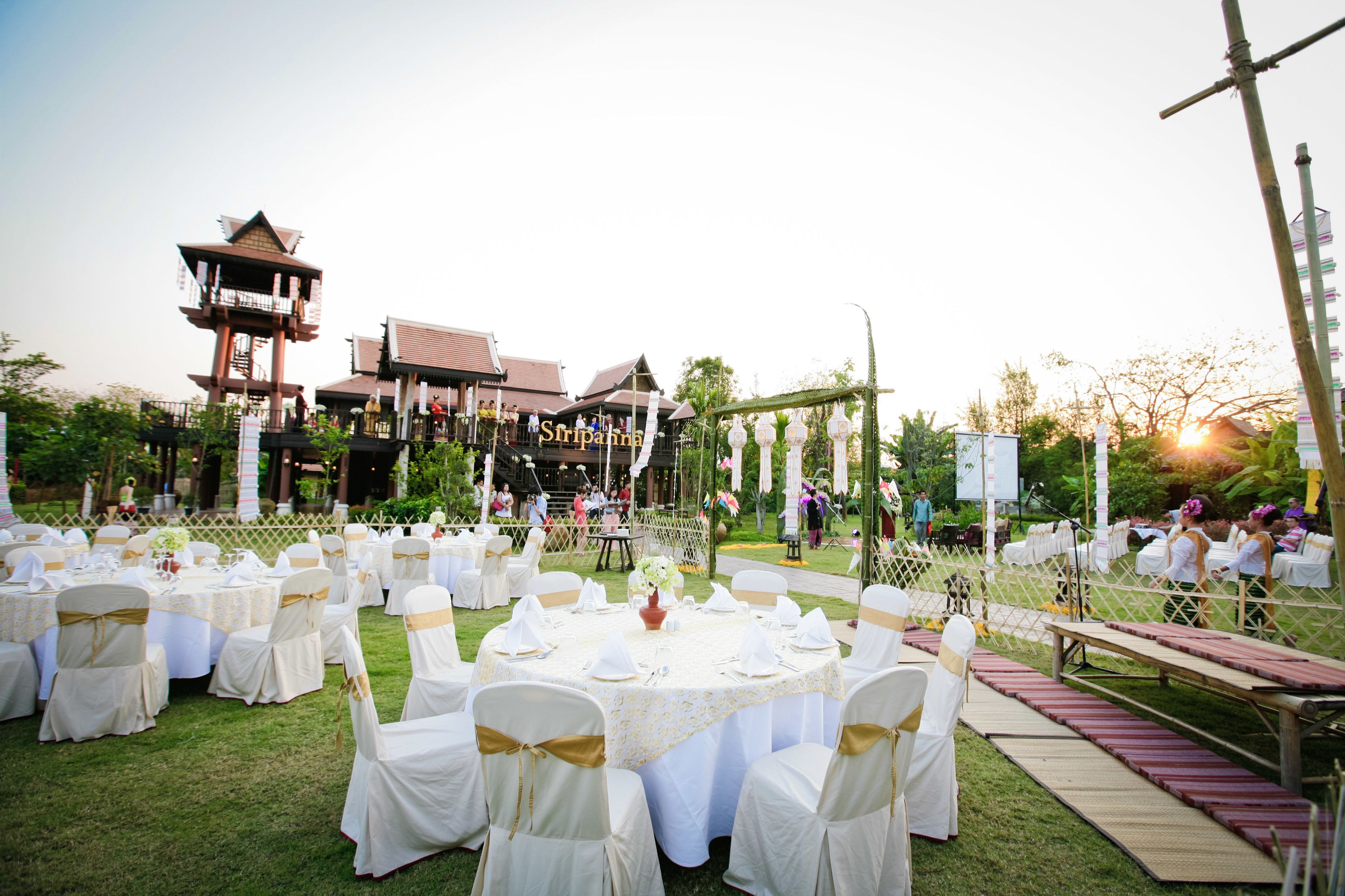 outdoor wedding area