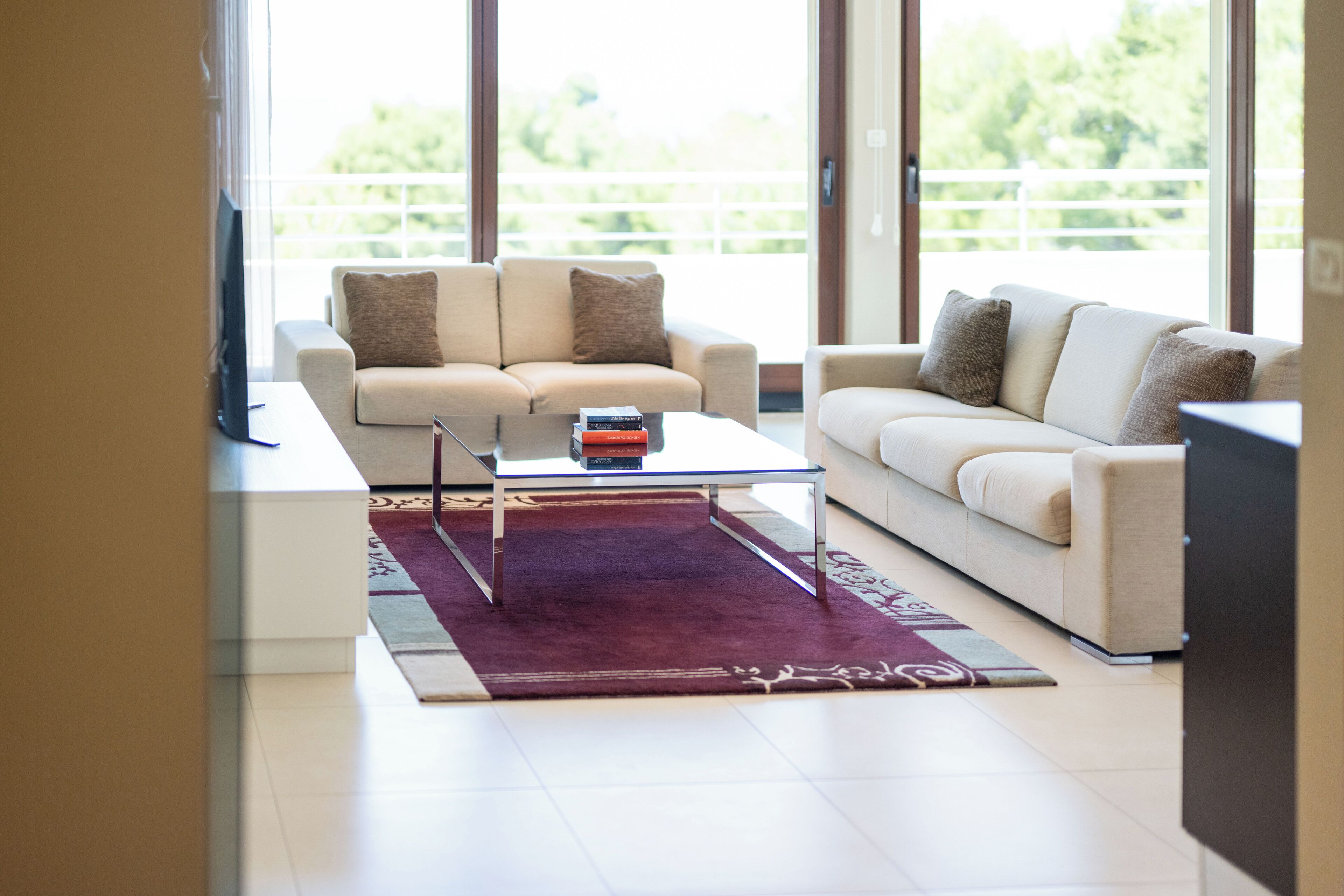 deluxe apartment, 2 bedrooms, balcony | living area | lcd tv