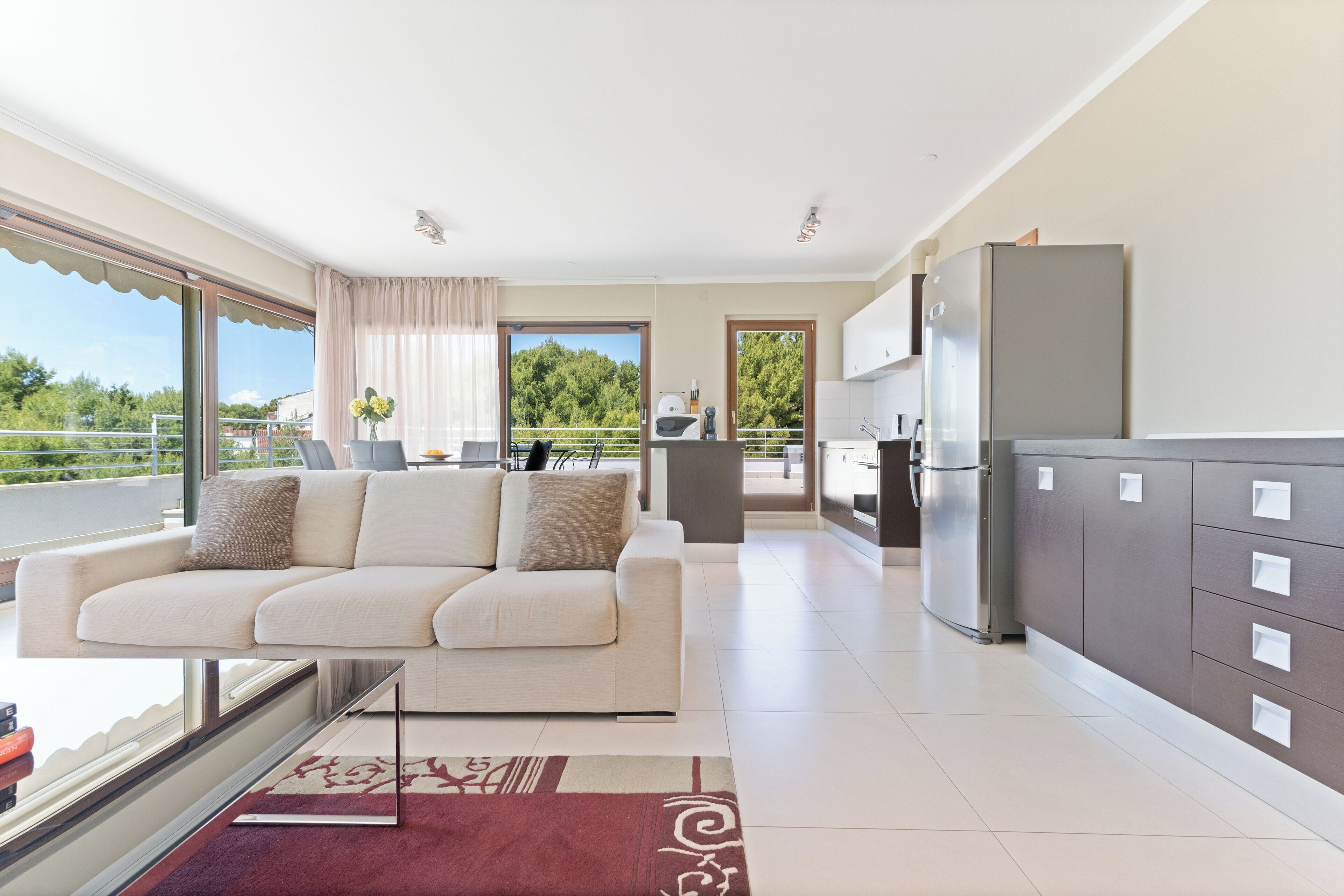 deluxe apartment, 2 bedrooms, balcony | living area | lcd tv