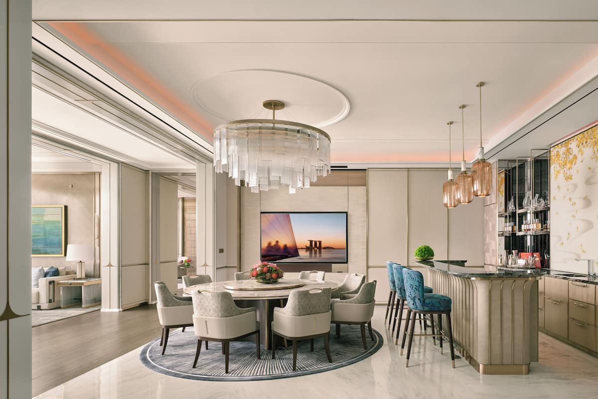 The Chairman Suite (3-Bedroom) | Living area | 75-inch TV with digital channels
