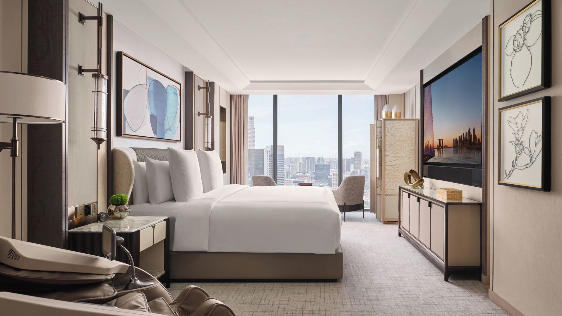Grand suite, uitzicht op stad | Lakens van Egyptisch katoen, luxe beddengoed