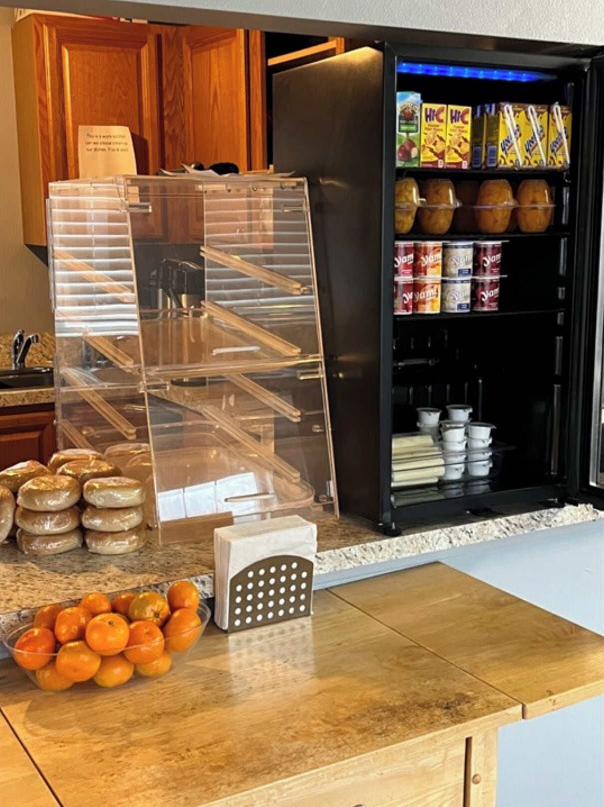 Free daily on-the-go breakfast