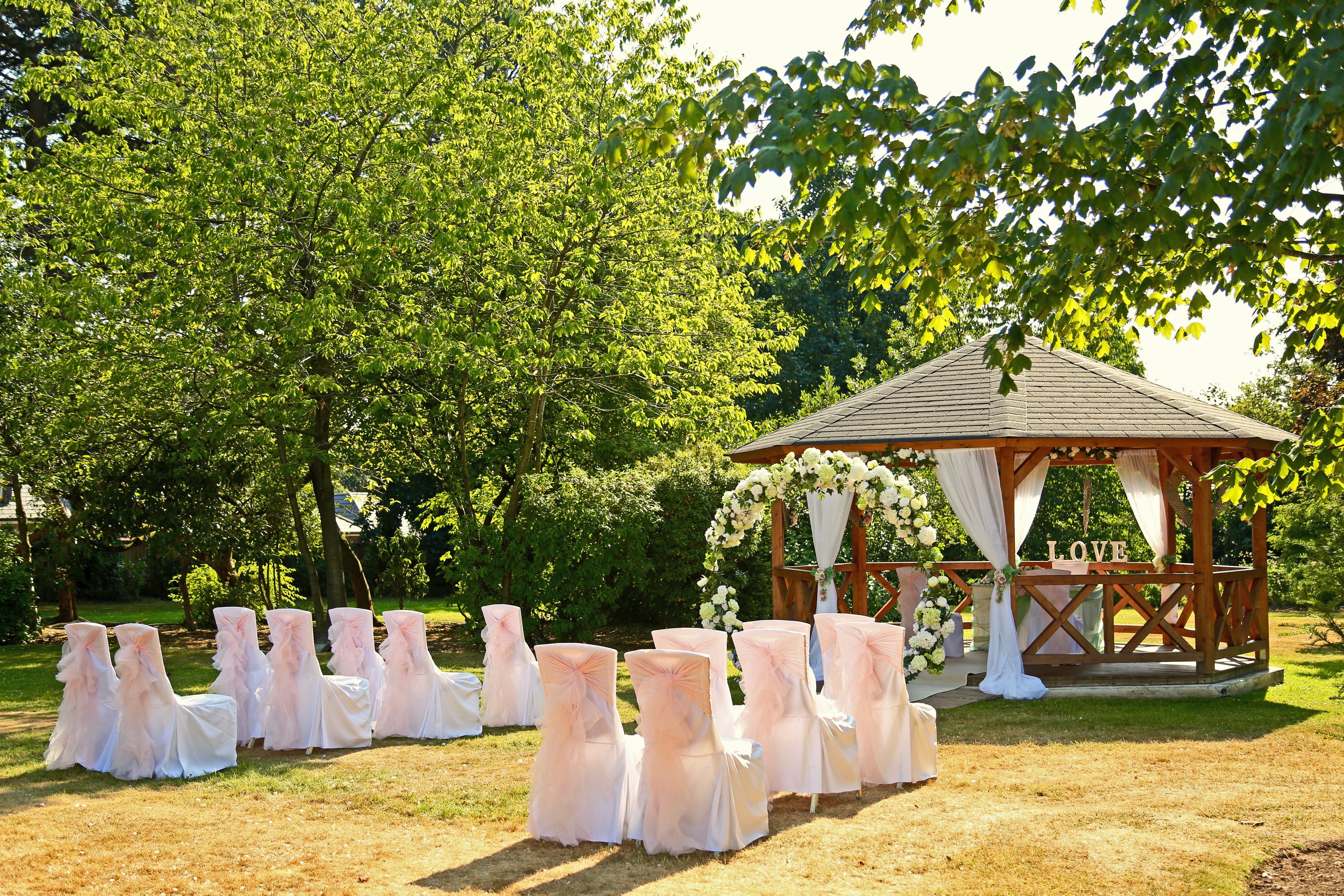 outdoor wedding area