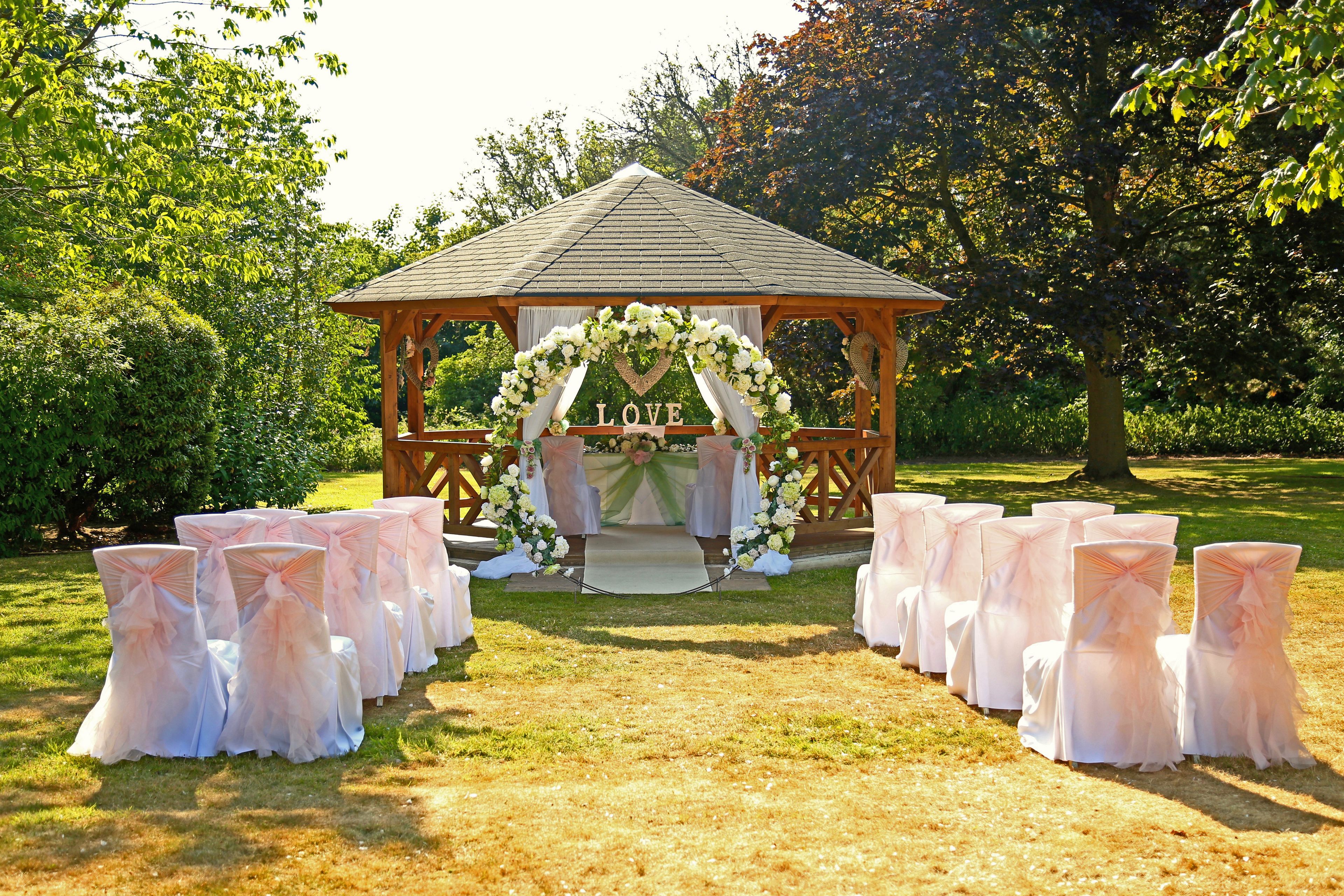 outdoor wedding area
