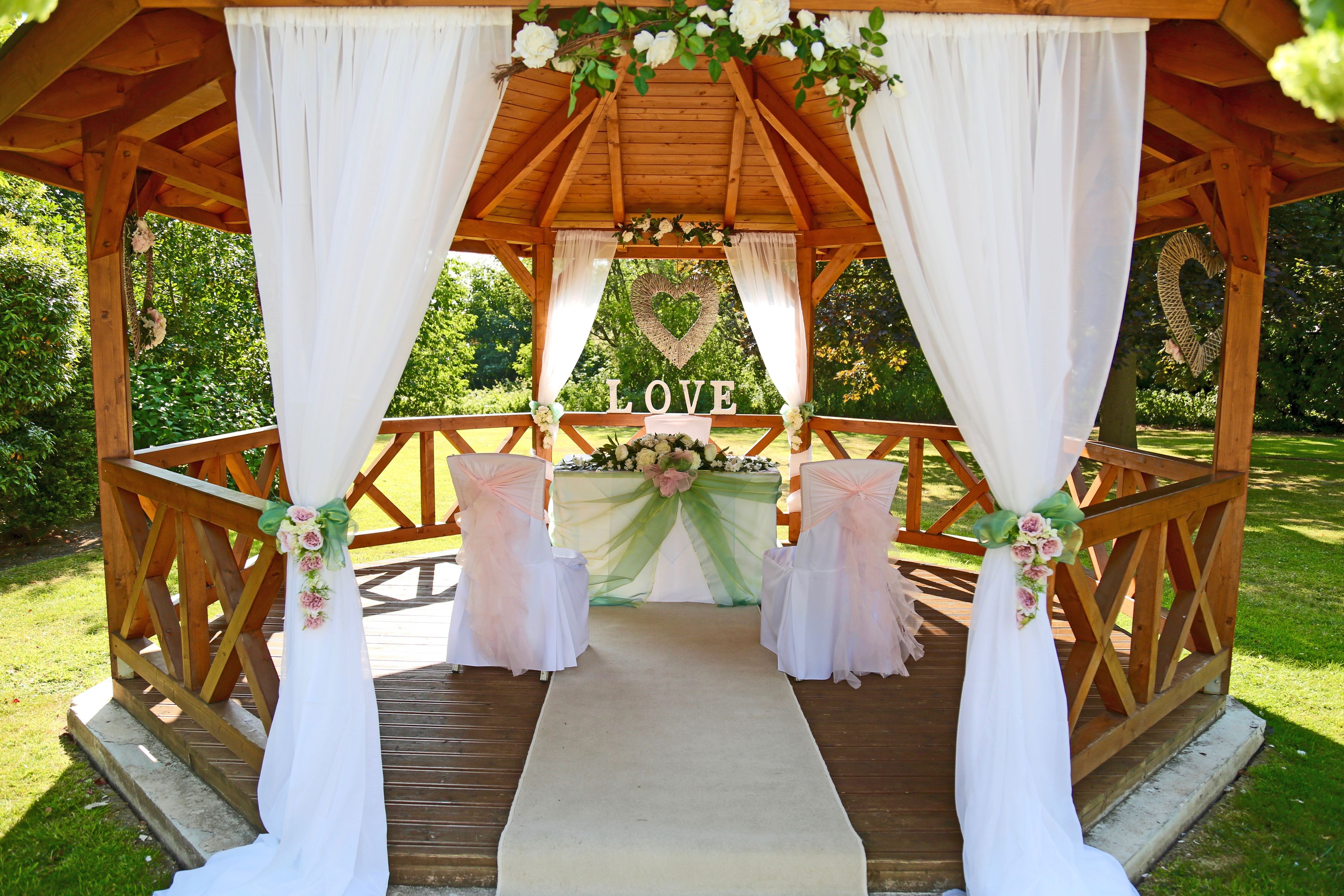 outdoor wedding area