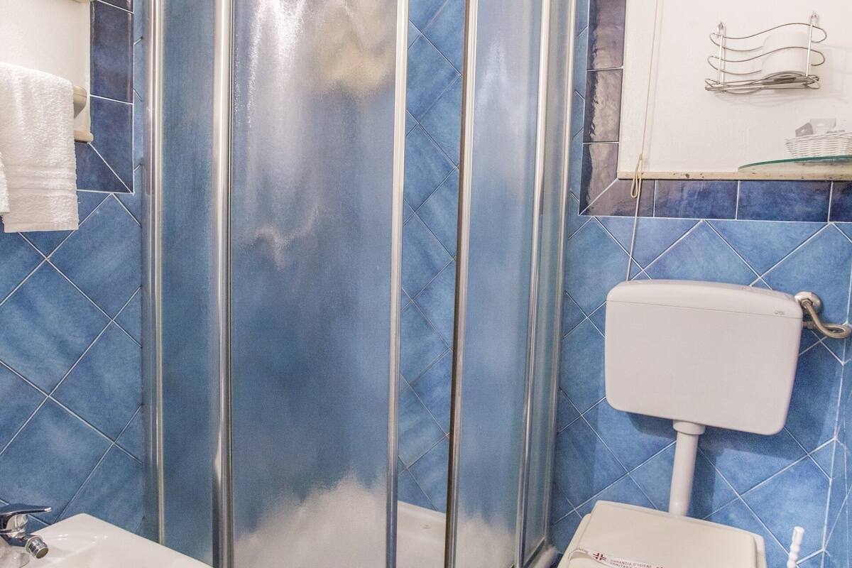 shower, rainfall showerhead, free toiletries, hair dryer