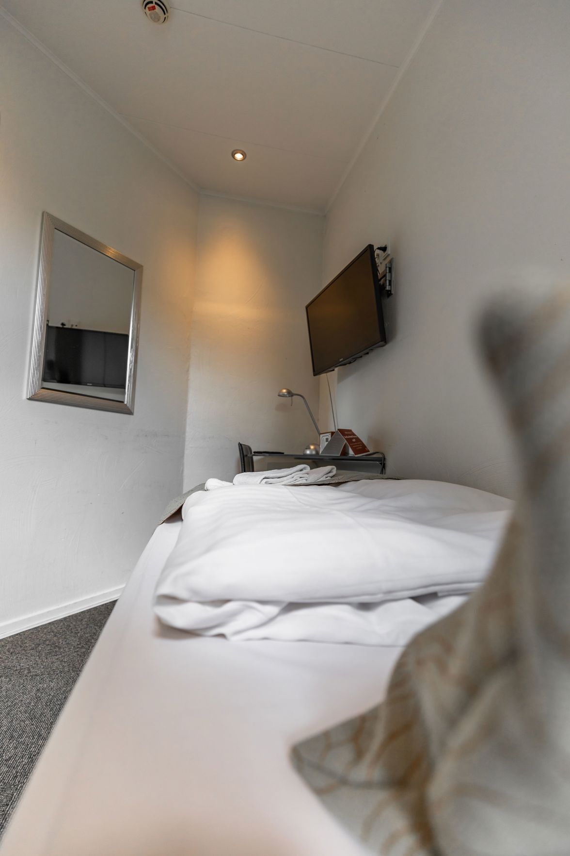 Ropa de cama hipoalergénica, escritorio y tabla de planchar con plancha 