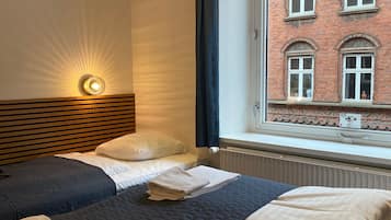 Habitación doble estándar | Ropa de cama hipoalergénica, escritorio y tabla de planchar con plancha