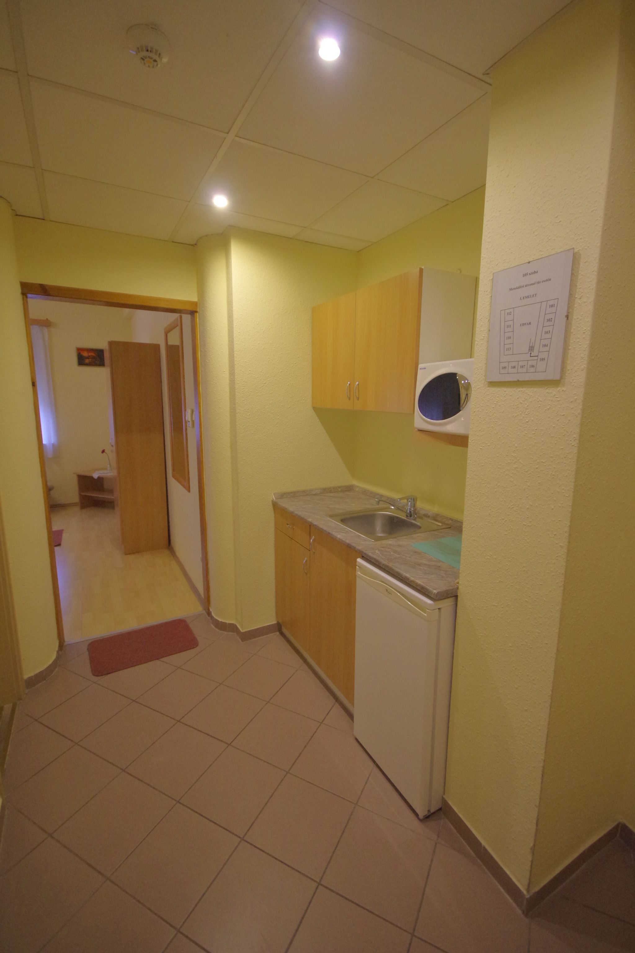 standard double or twin room, 1 double bed | private kitchenette | fridge, microwave, cookware/dishes/utensils