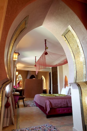 Romantic Double Room, 1 Double Bed, Pool Access, Garden Area | In-room safe, soundproofing, free WiFi, bed sheets