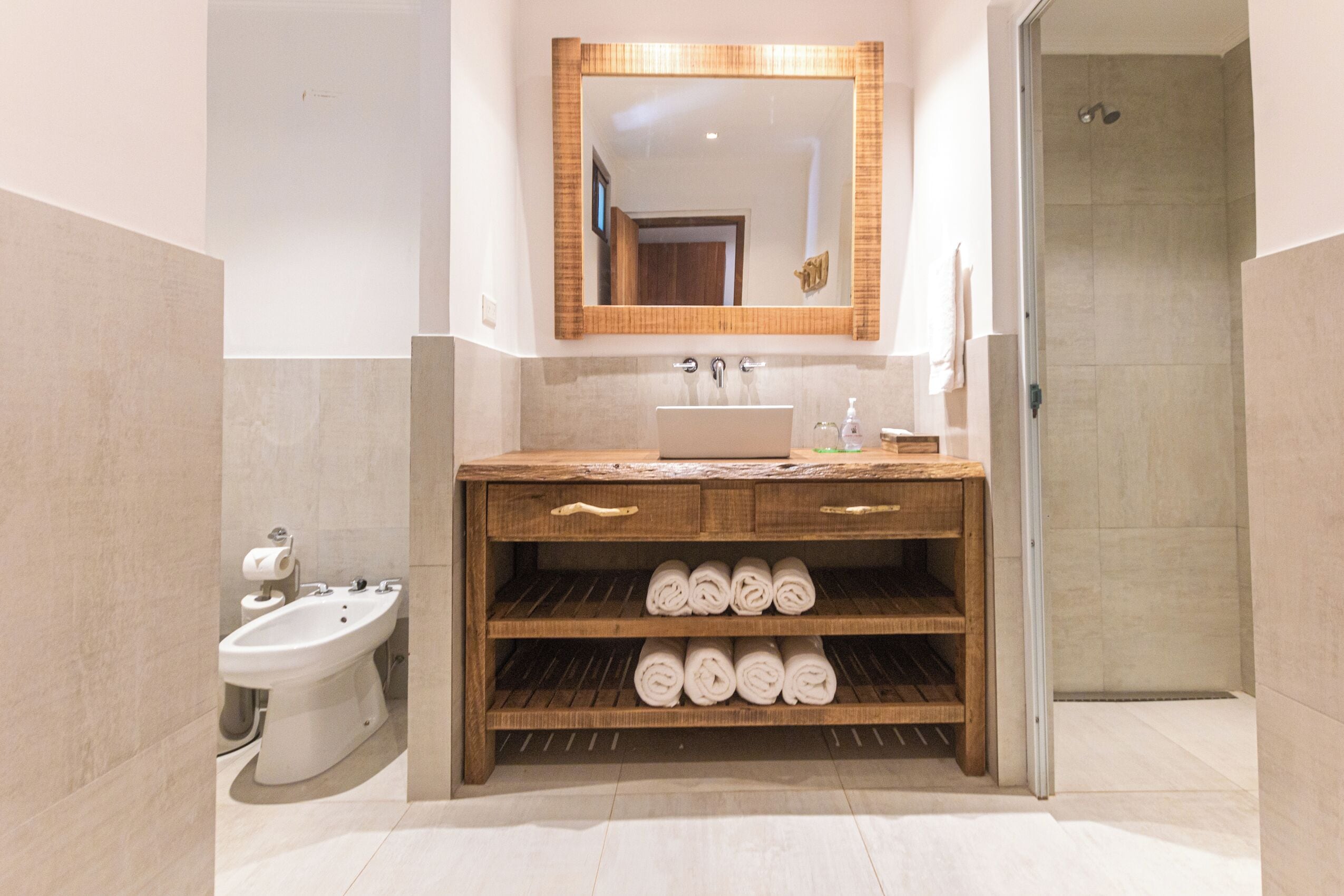 junior suite, 2 queen beds | bathroom | combined shower/bathtub, jetted bath, free toiletries, hair dryer