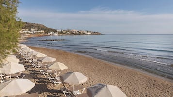 On the beach, scuba diving, waterskiing, motor boating