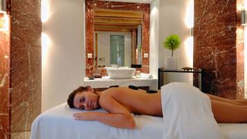 Sauna, steam room, body treatments, hydrotherapy, hot stone massages