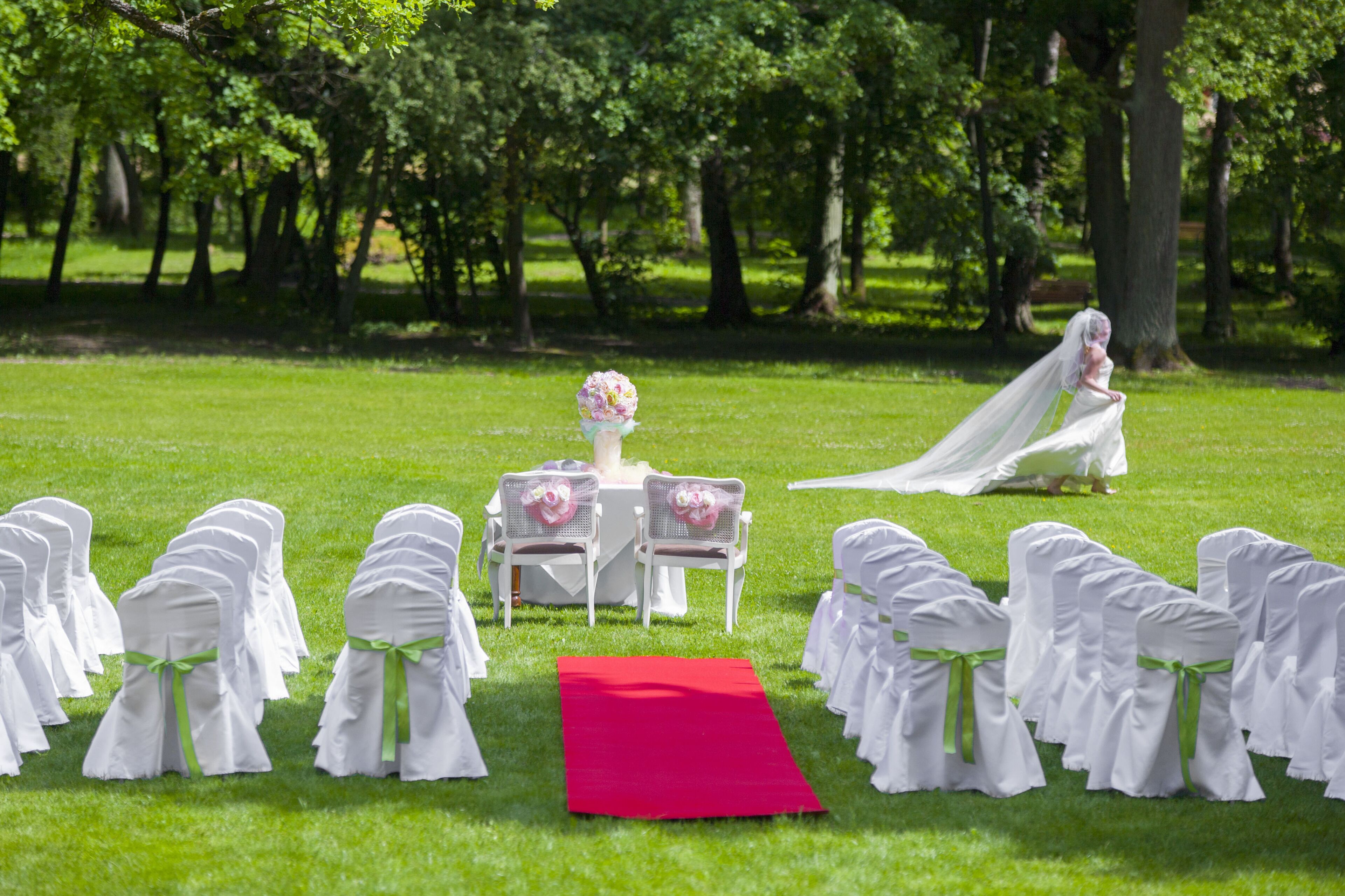 outdoor wedding area