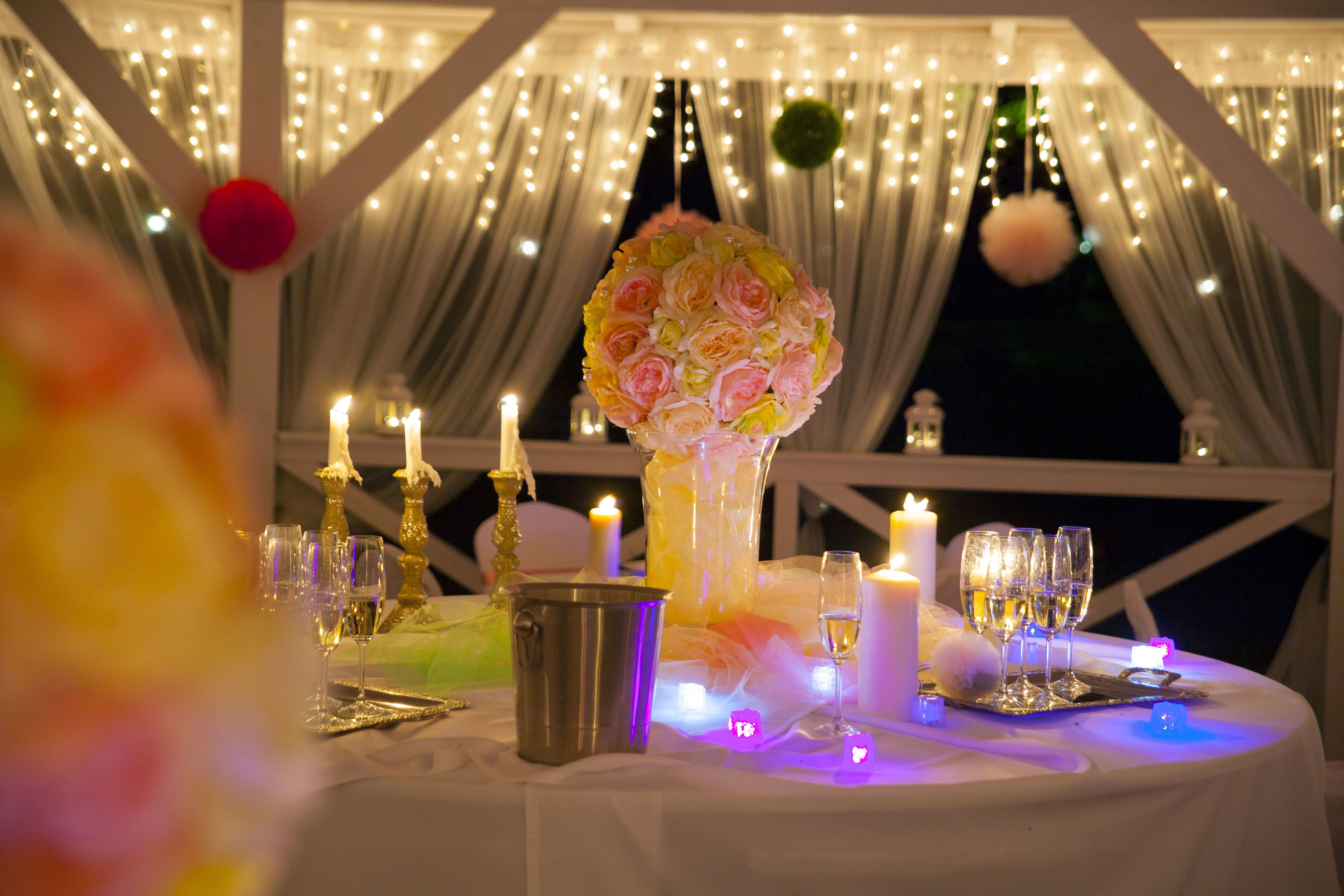 outdoor banquet area