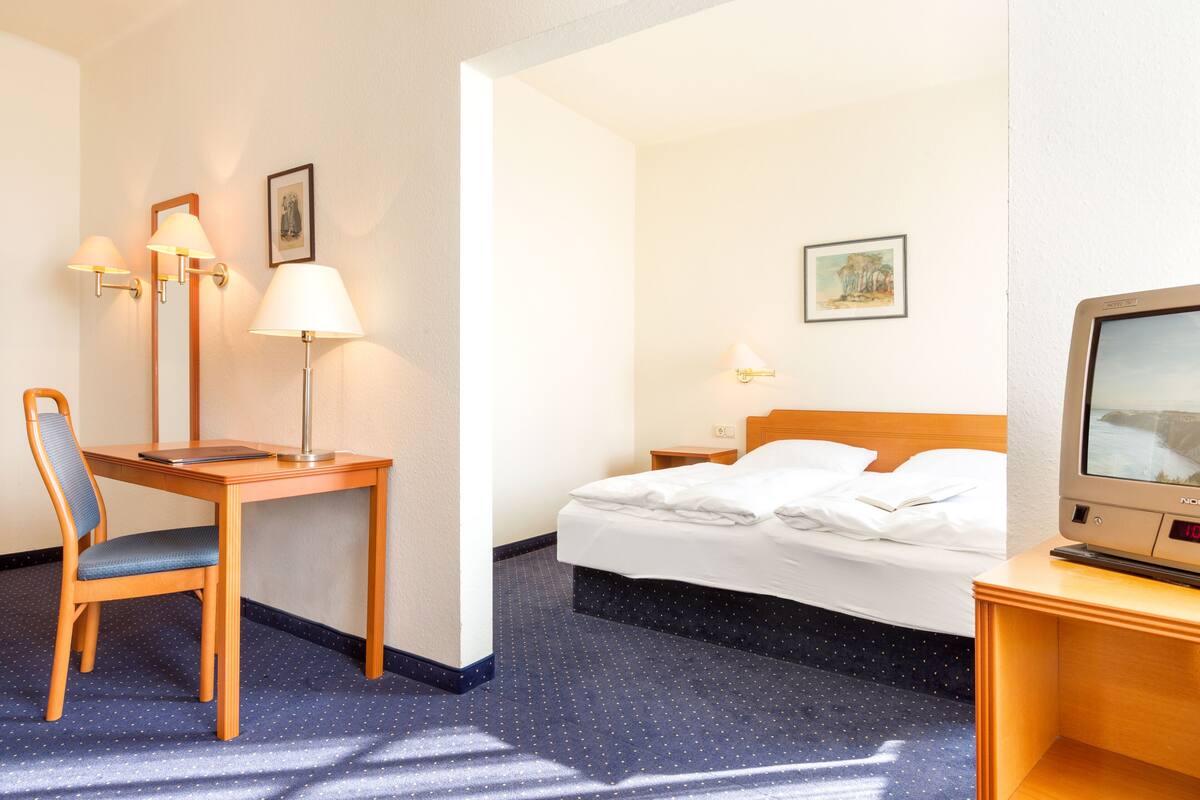 Hypo-allergenic bedding, in-room safe, individually decorated, desk