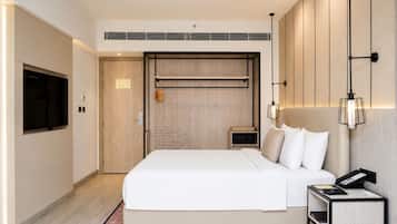 Premium bedding, down duvets, minibar, in-room safe