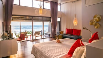 Premium bedding, down duvets, Select Comfort beds, minibar
