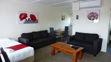 Two Bedroom Unit | Individually decorated, individually furnished, laptop workspace