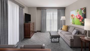 Hypo-allergenic bedding, pillow-top beds, in-room safe, desk