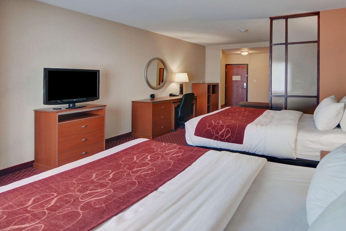 suite, 2 queen beds, non smoking | in-room safe, individually decorated, individually furnished, desk