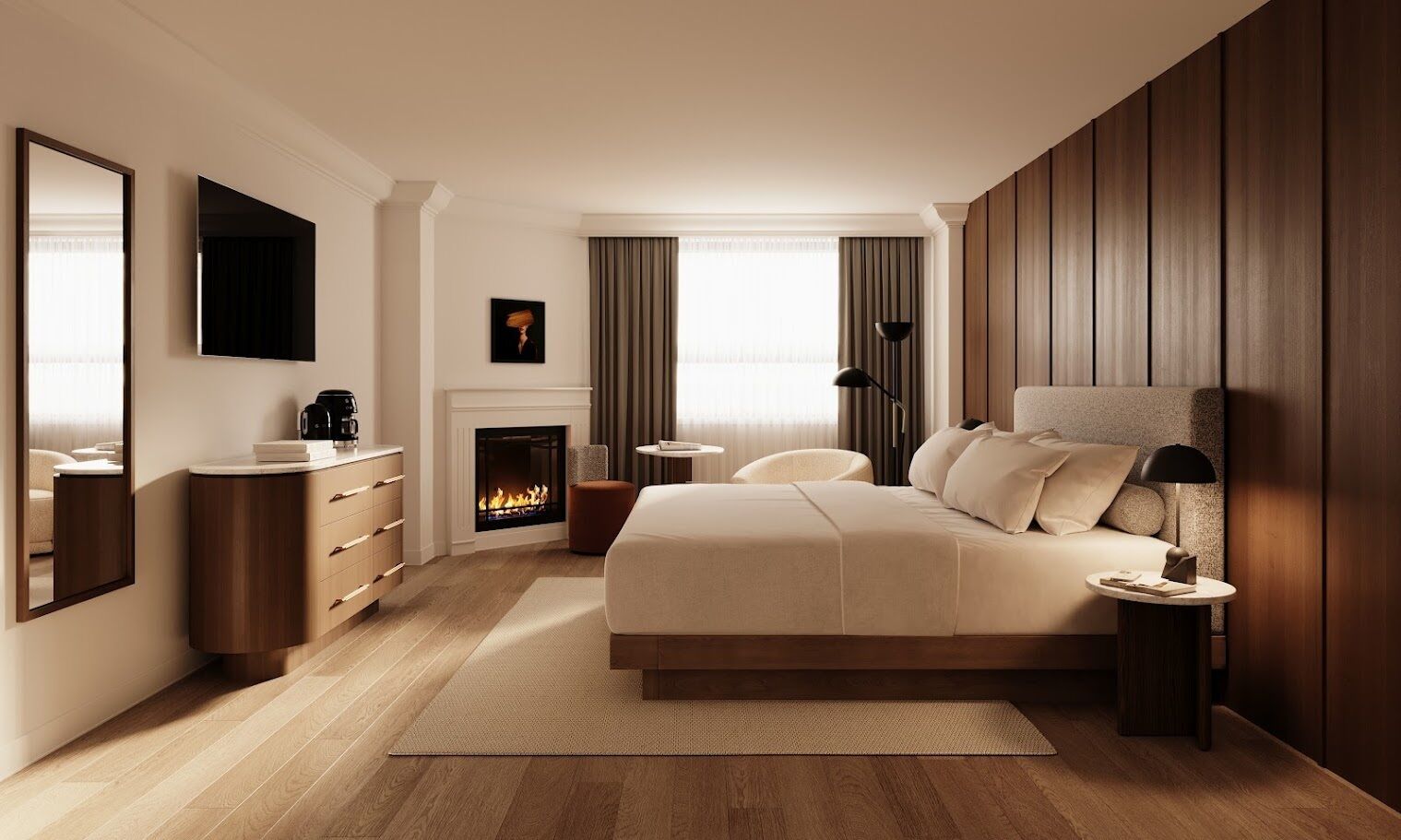 Deluxe Room, 1 King Bed | Hypo-allergenic bedding, down comforters, pillowtop beds, minibar