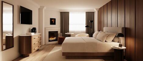 Deluxe Room, 1 King Bed | Premium bedding, down comforters, pillowtop beds, minibar