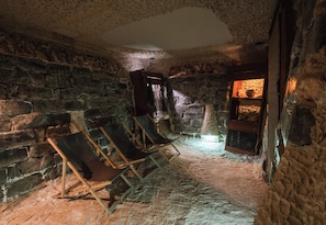 Indoor pool, pool loungers