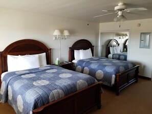 Pillow-top beds, iron/ironing board, free WiFi, bed sheets