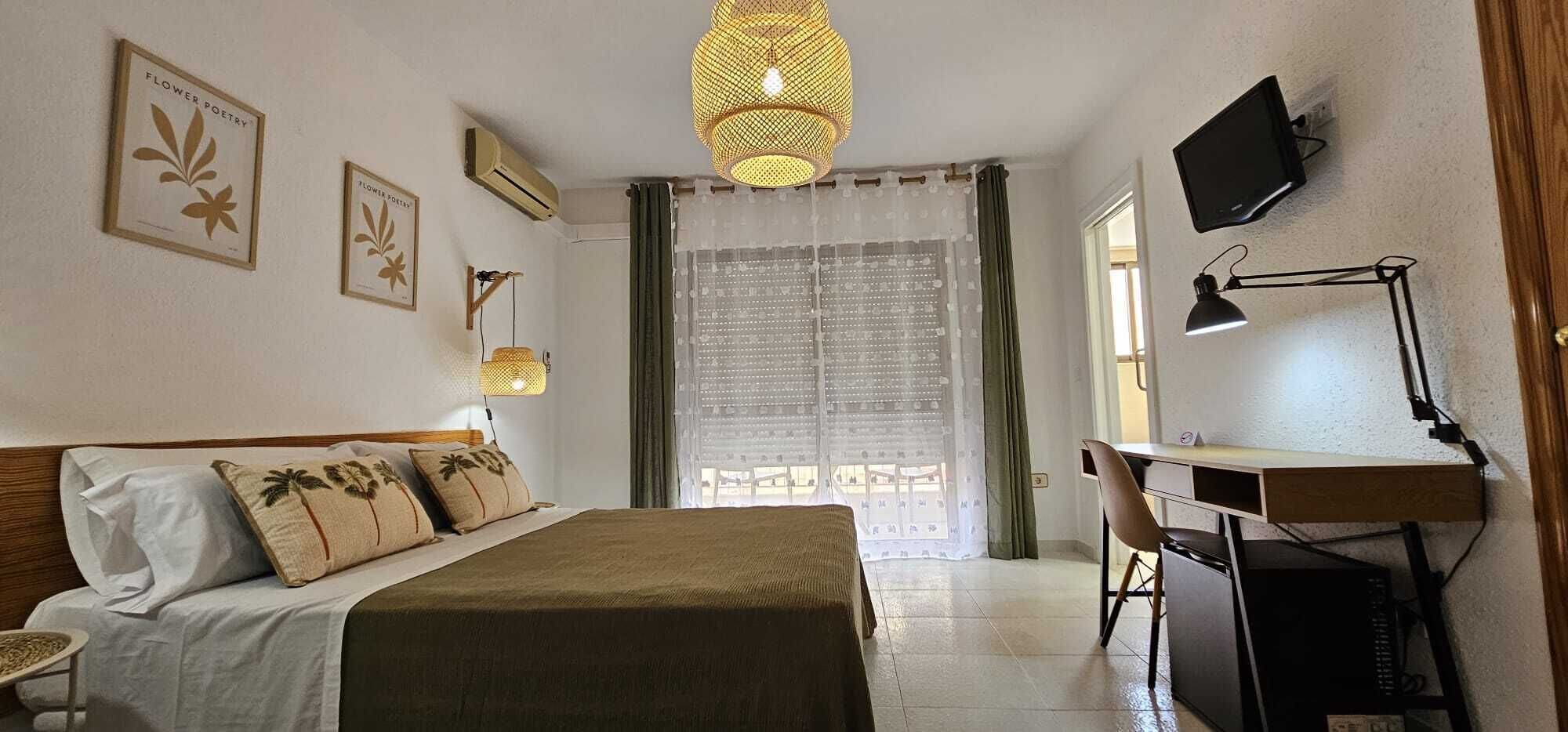 Desk, WiFi, bed sheets