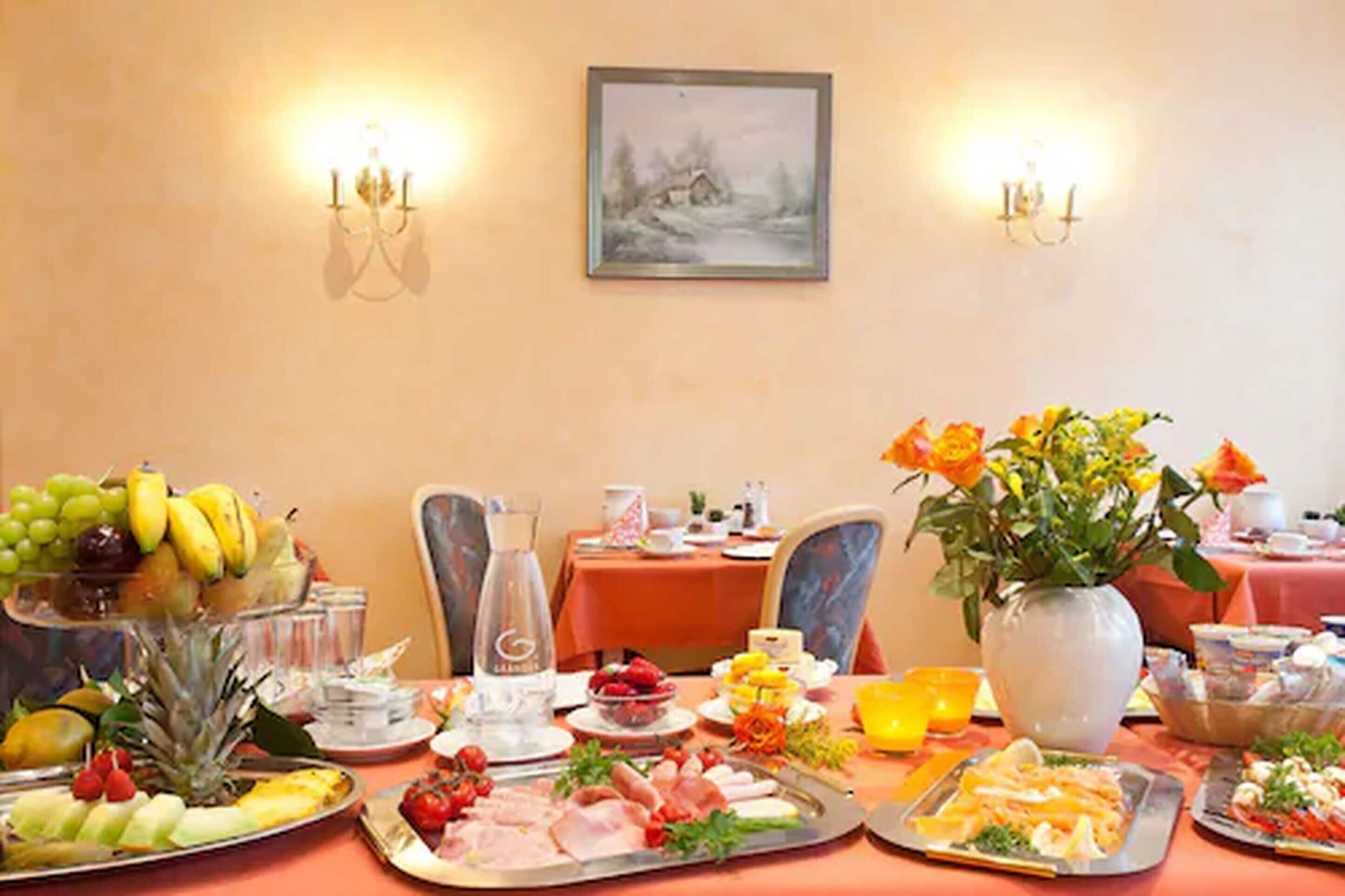 daily buffet breakfast (eur 12.50 per person)