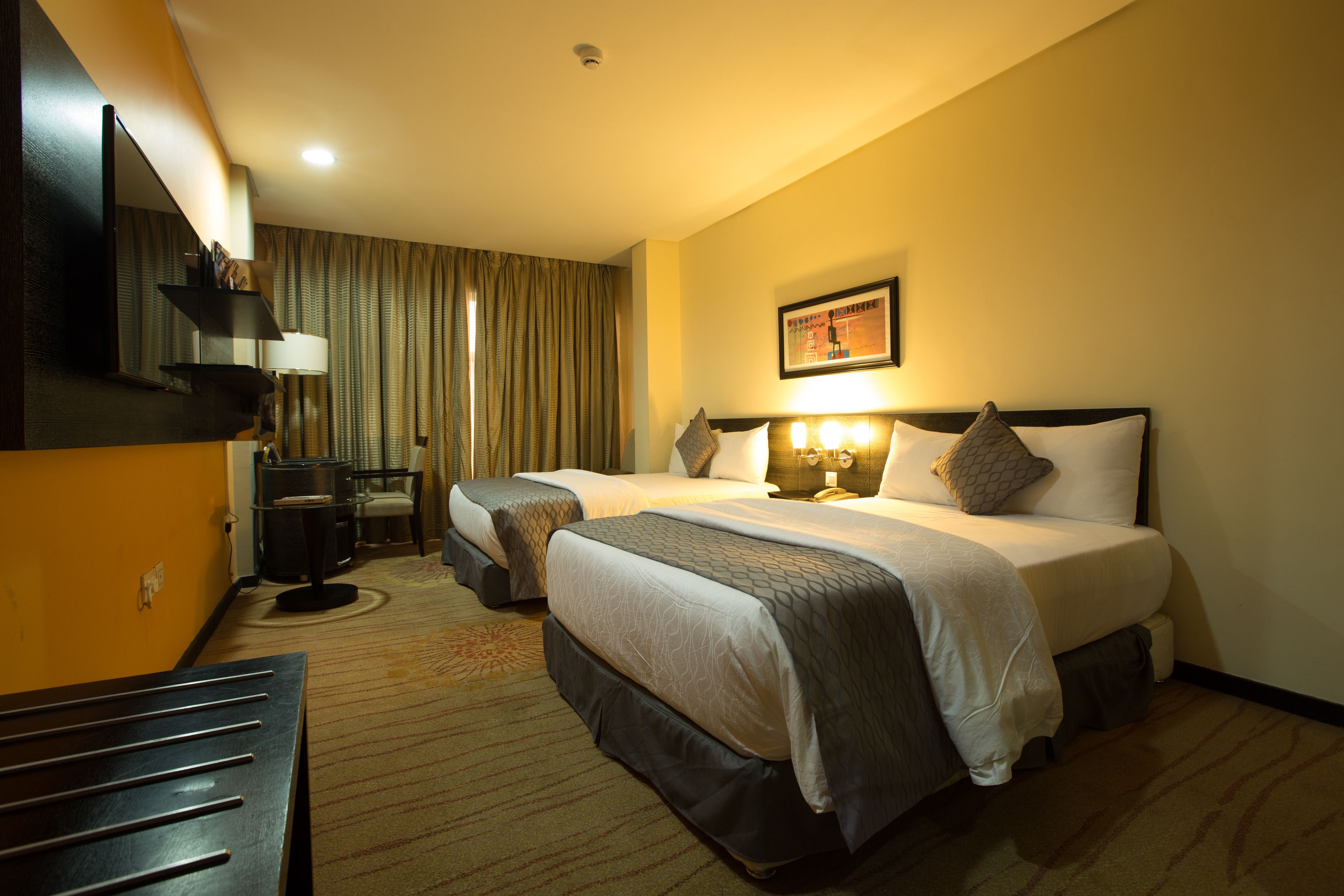 Premium bedding, minibar, in-room safe, desk