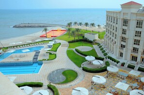 Private beach, white sand, beach cabanas, sun loungers - The Regency Hotel, Kuwait (Salmiya)