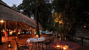 Front of property - evening/night - Selous Serena Camp (Selous Game Reserve)