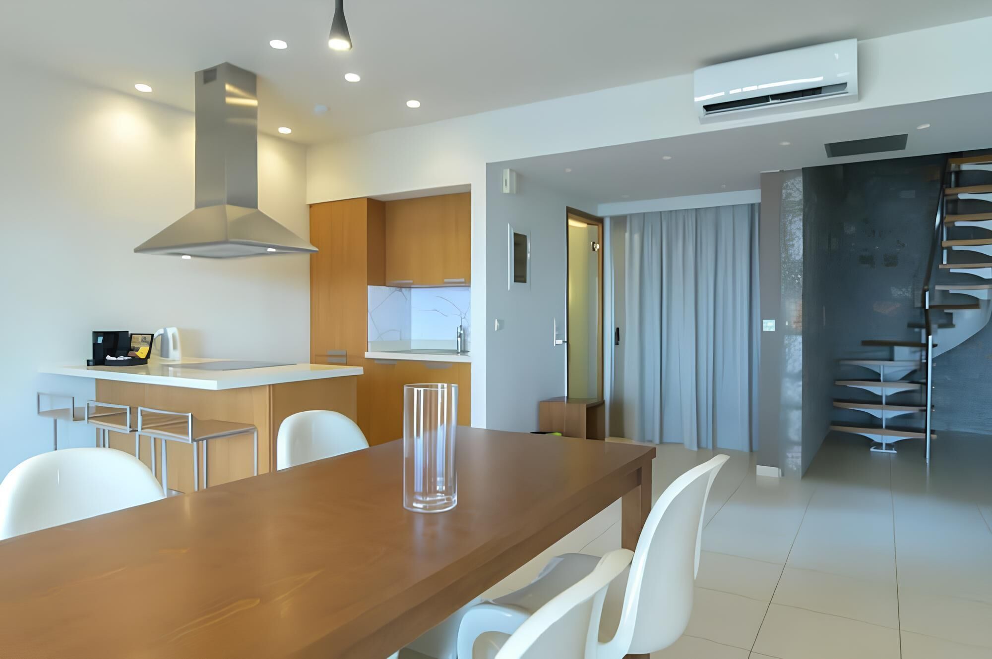 two bedrooms villa with private pool and sea view | living area | 55-inch smart tv with satellite channels