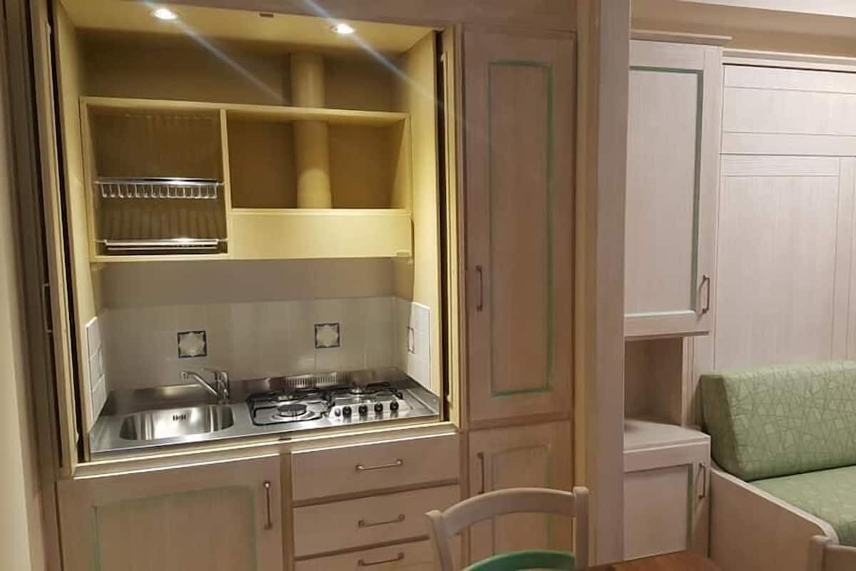 Appartamento, 1 camera da letto, patio | Cucina privata
