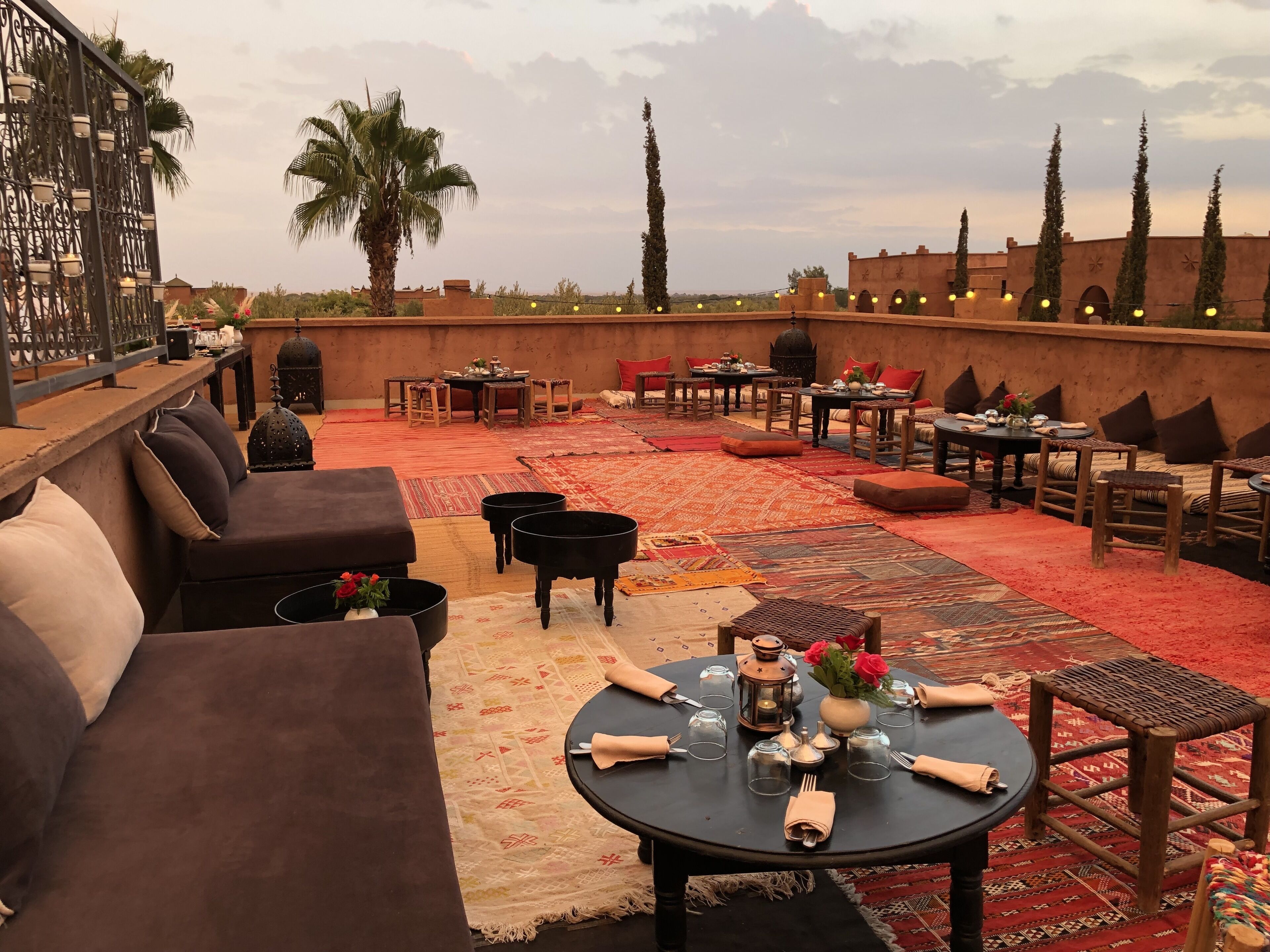 Outdoor wedding area