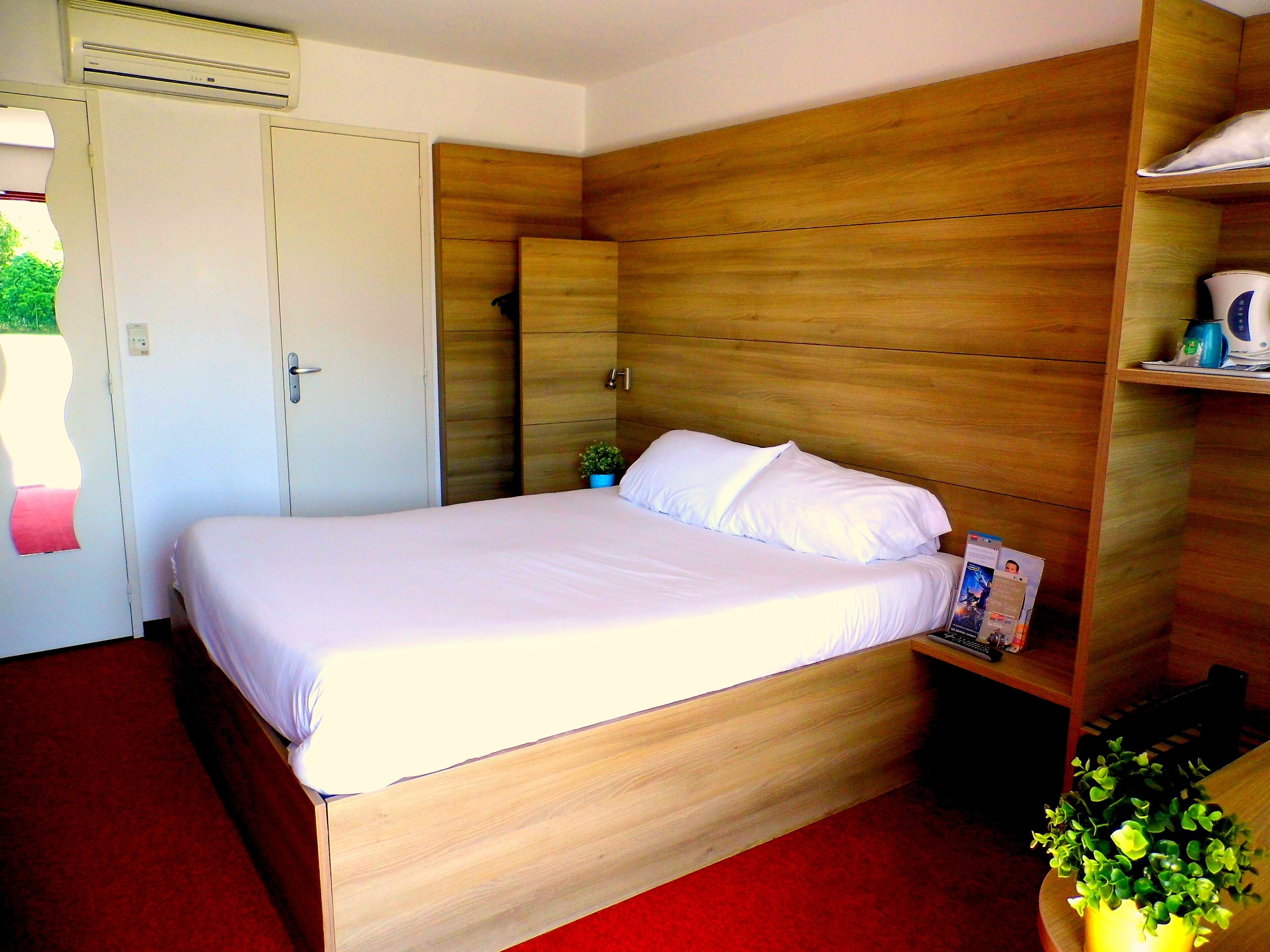 premium bedding, desk, laptop workspace, iron/ironing board