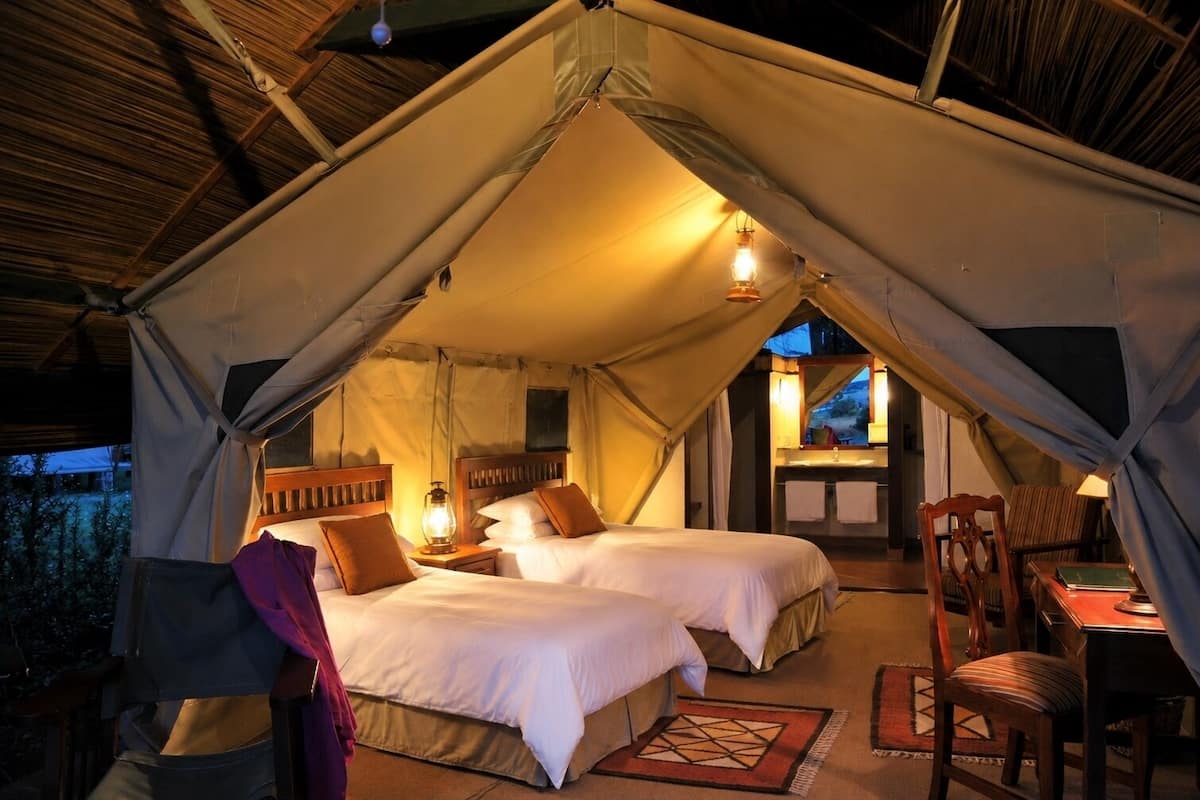 Standard Tent, 2 Single Beds | Desk, laptop workspace, free WiFi, bed sheets