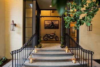 Hotel entrance at The Restoration