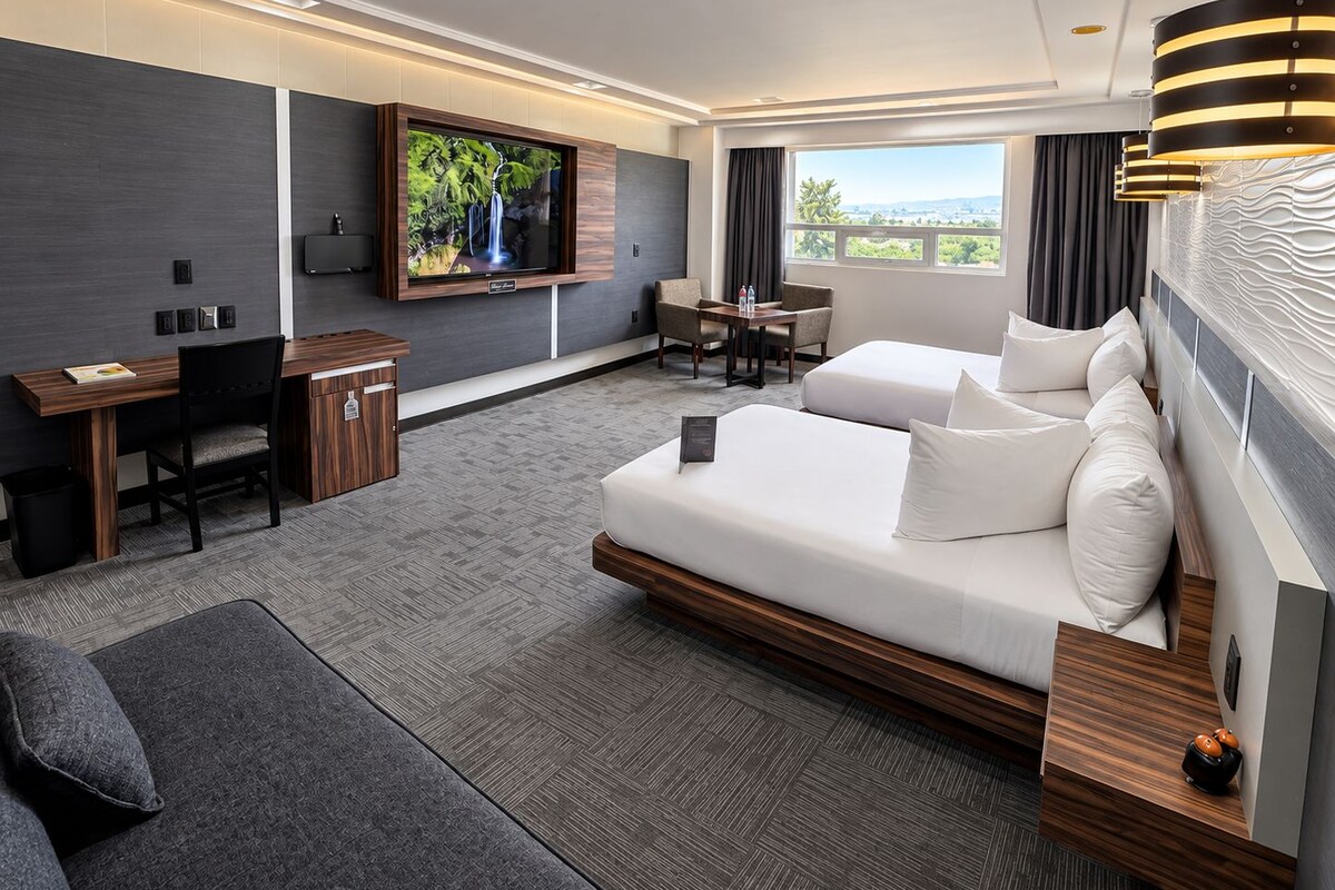 Habitación doble Premium | Minibar, caja de seguridad en la habitación y escritorio 