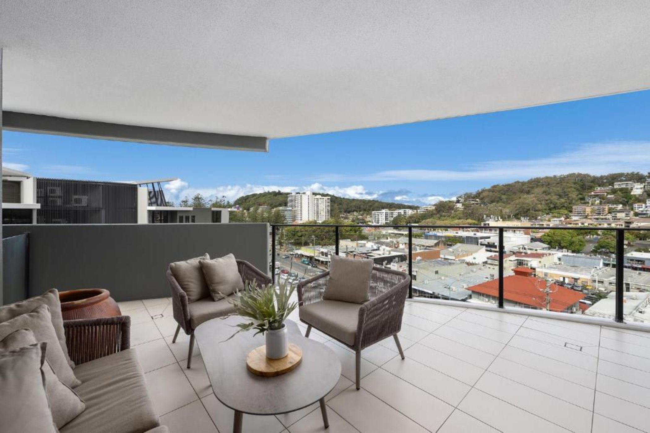 아파트, 침실 2개, 부분 바다 전망 | 발코니 전망