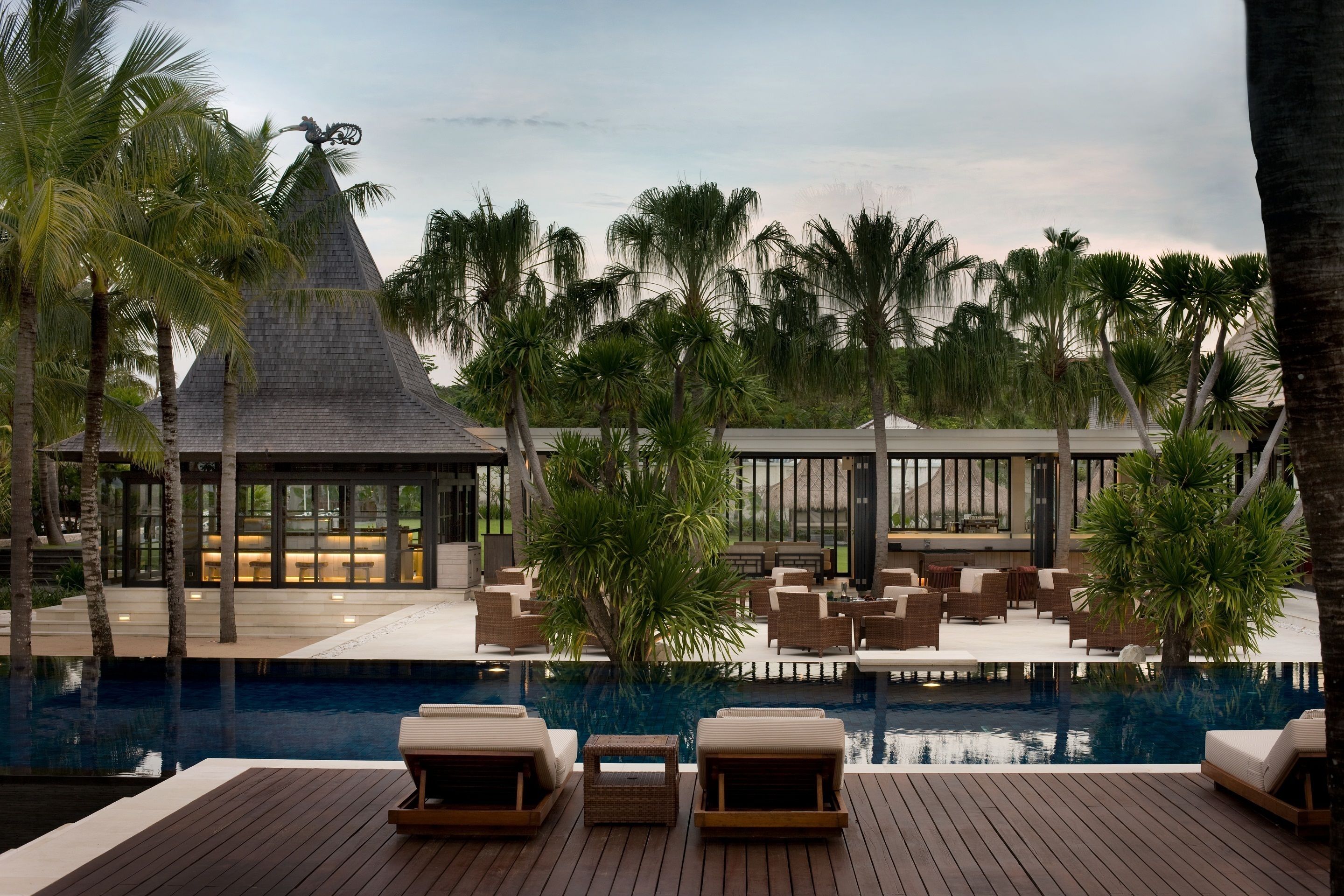 on the beach, white sand, sun-loungers, beach umbrellas