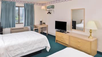 Room, 2 Double Beds, Non Smoking | Desk, rollaway beds, free WiFi, bed sheets