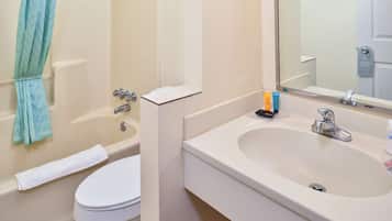 Free toiletries, hair dryer, towels