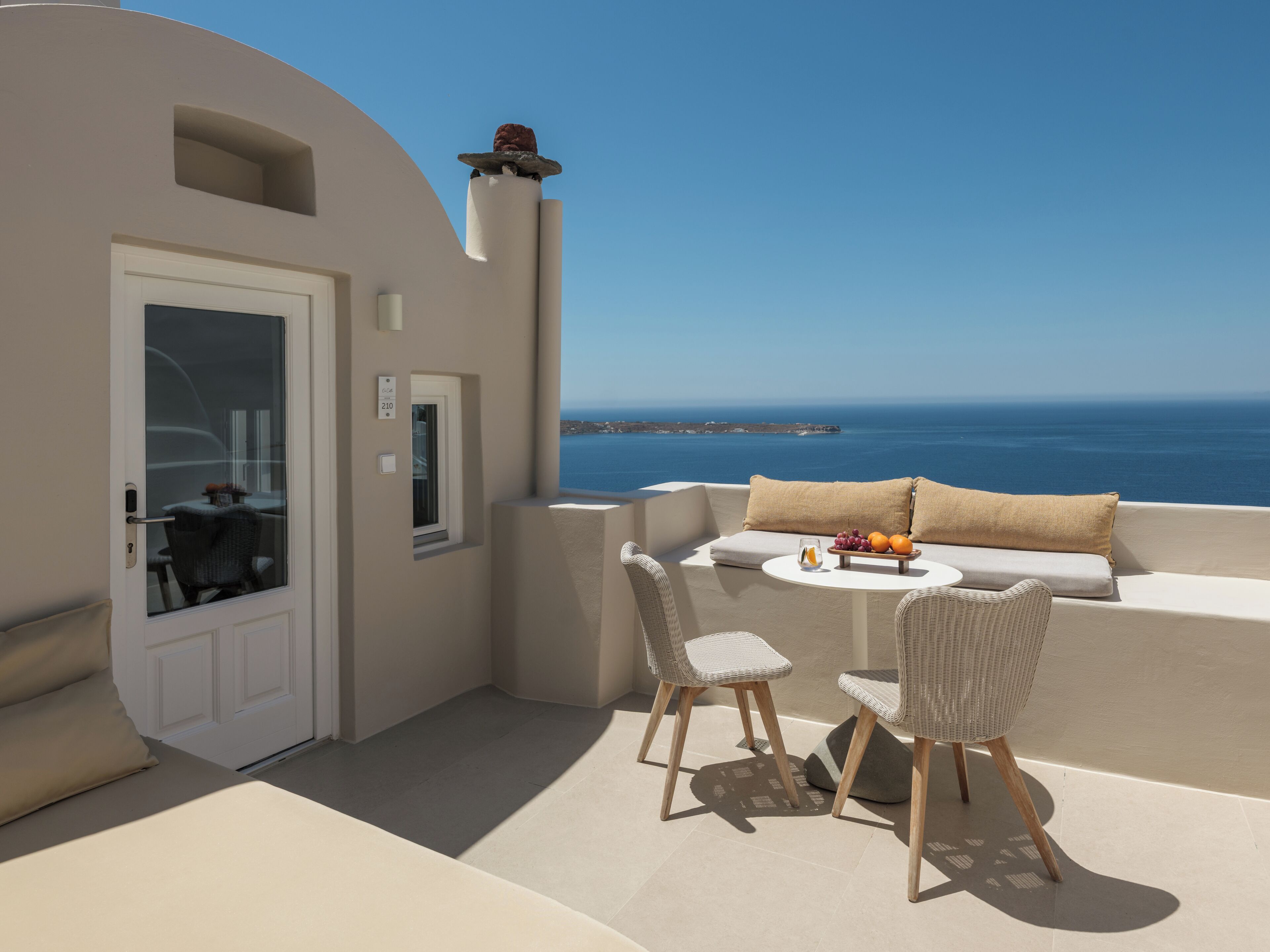 Suite, Private Pool, Sea View (Eros Cave Pool Sunset View) | Premium bedding, down duvets, pillow-top beds, minibar