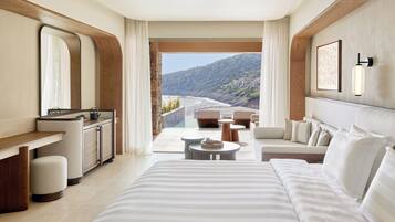 Egyptian cotton sheets, premium bedding, pillow-top beds, minibar