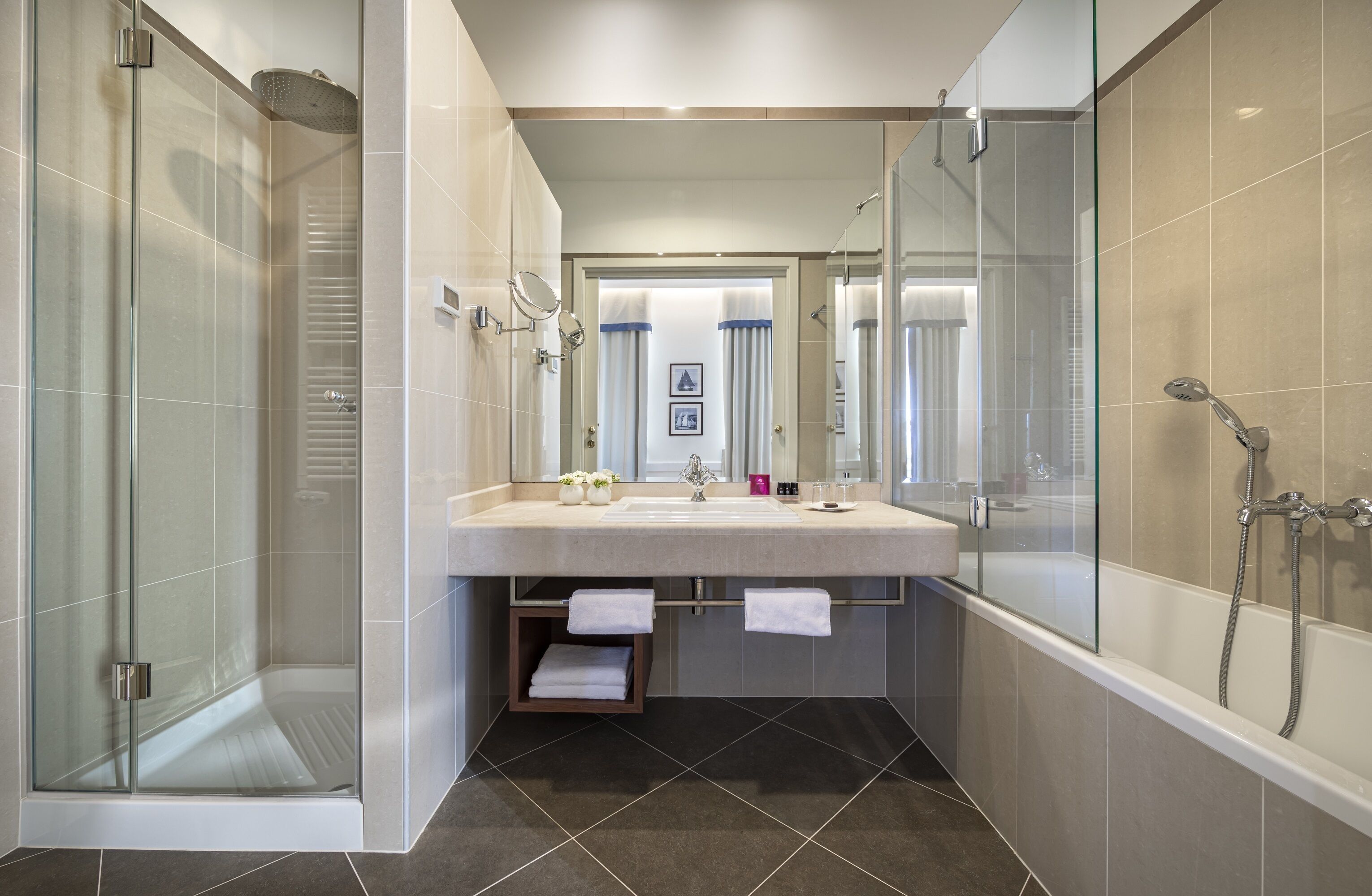 junior suite for 2+1 seaview - villa nicoletta | bathroom | free toiletries, hair dryer, towels, toilet paper