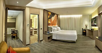 Ropa de cama de alta calidad y minibar 